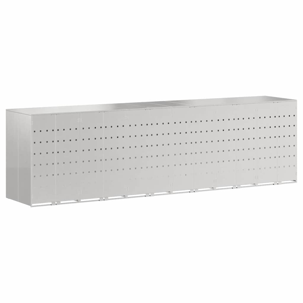 vidaXL Przechowalnia na 3 kosze na odpady 340 x 77.5 x 115.5 cm