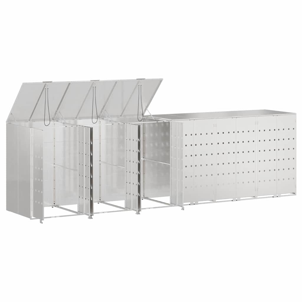 vidaXL Przechowalnia na 3 kosze na odpady 340 x 77.5 x 115.5 cm