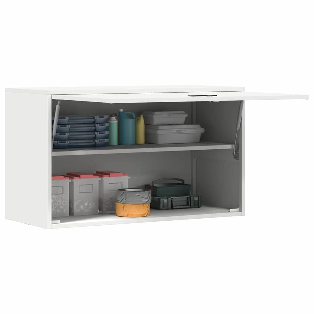 vidaXL Szafka ścienna do garażu Biały 90 x 40 x 53 cm