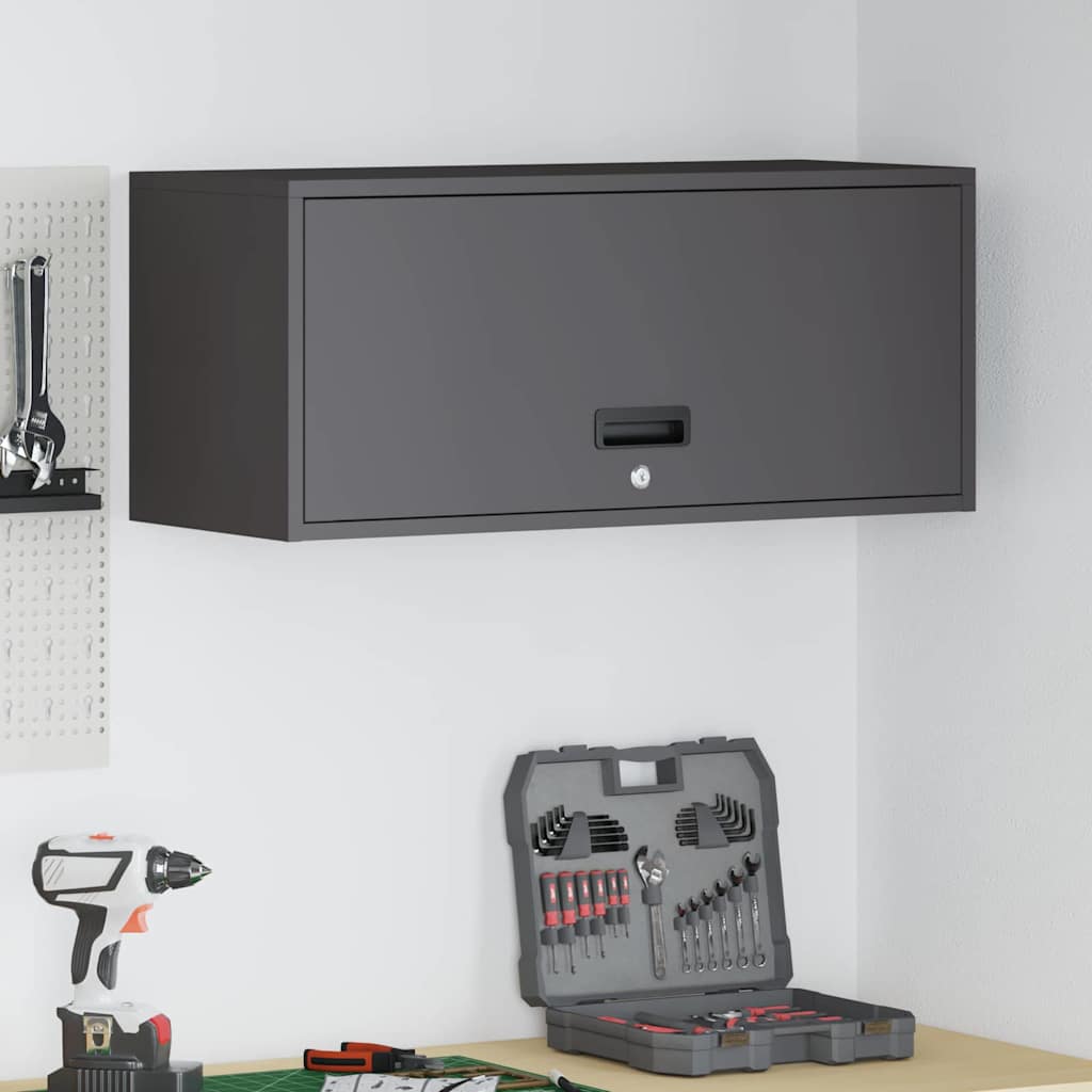 vidaXL Szafka ścienna do garażu Czarny 80 x 33 x 35 cm