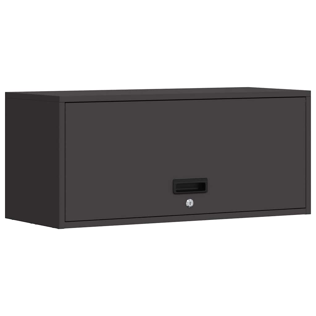 vidaXL Szafka ścienna do garażu Czarny 80 x 33 x 35 cm