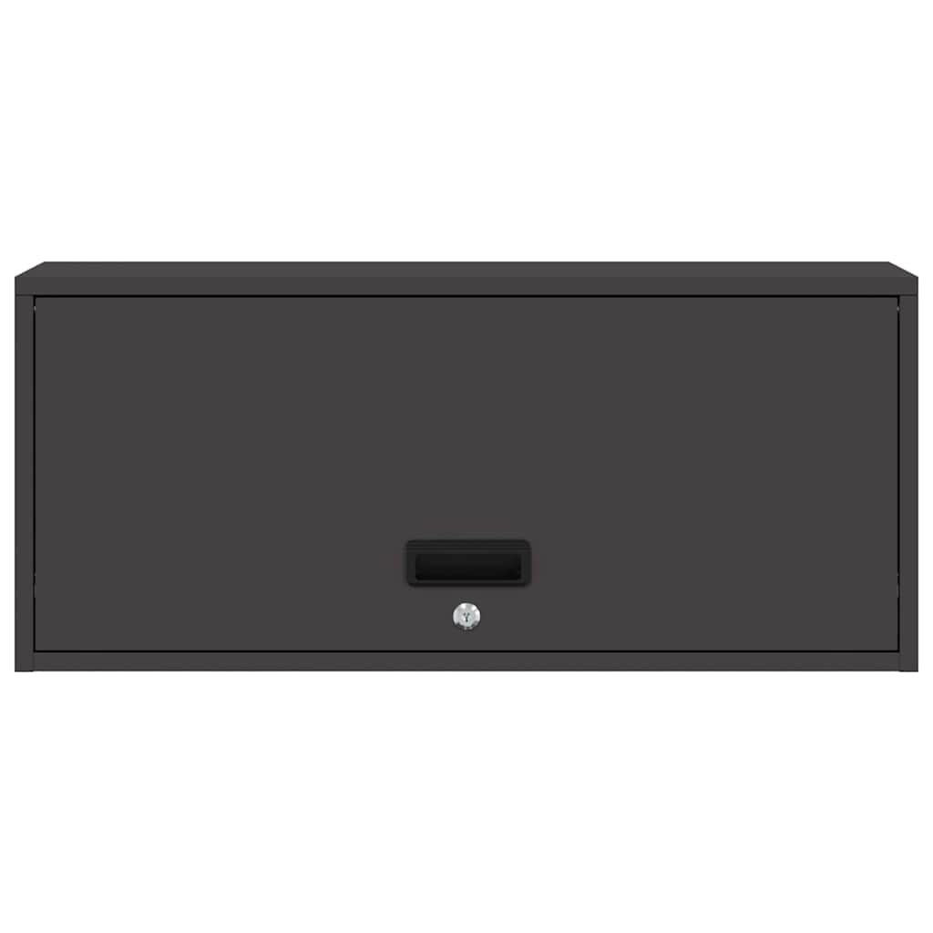 vidaXL Szafka ścienna do garażu Czarny 80 x 33 x 35 cm