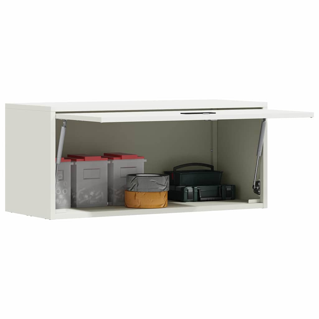 vidaXL Szafka ścienna do garażu Biały 80 x 33 x 35 cm