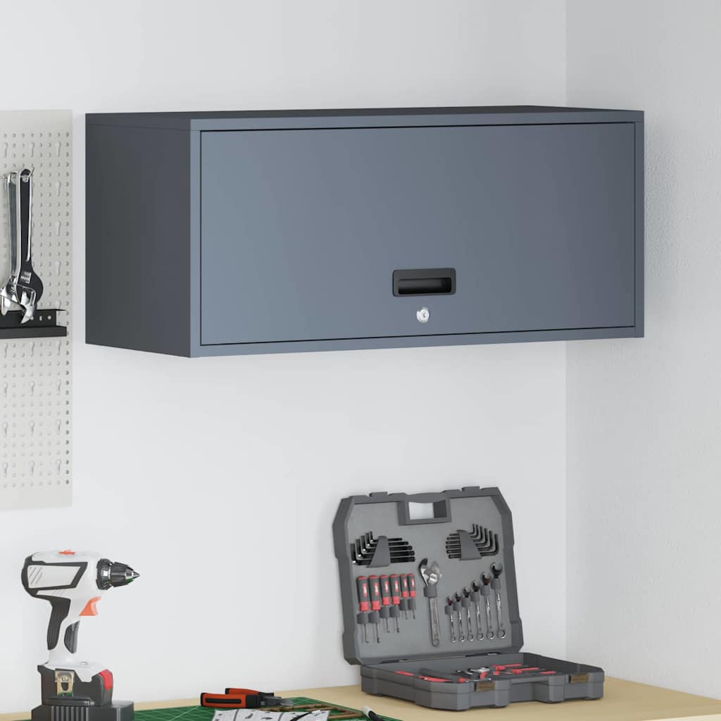 vidaXL Szafka ścienna do garażu Antracyt 80 x 33 x 35 cm