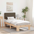 vidaXL Ramka łóżka z tapicerowanym wezgłowiem Ciemnoszary 75 x 190 cm