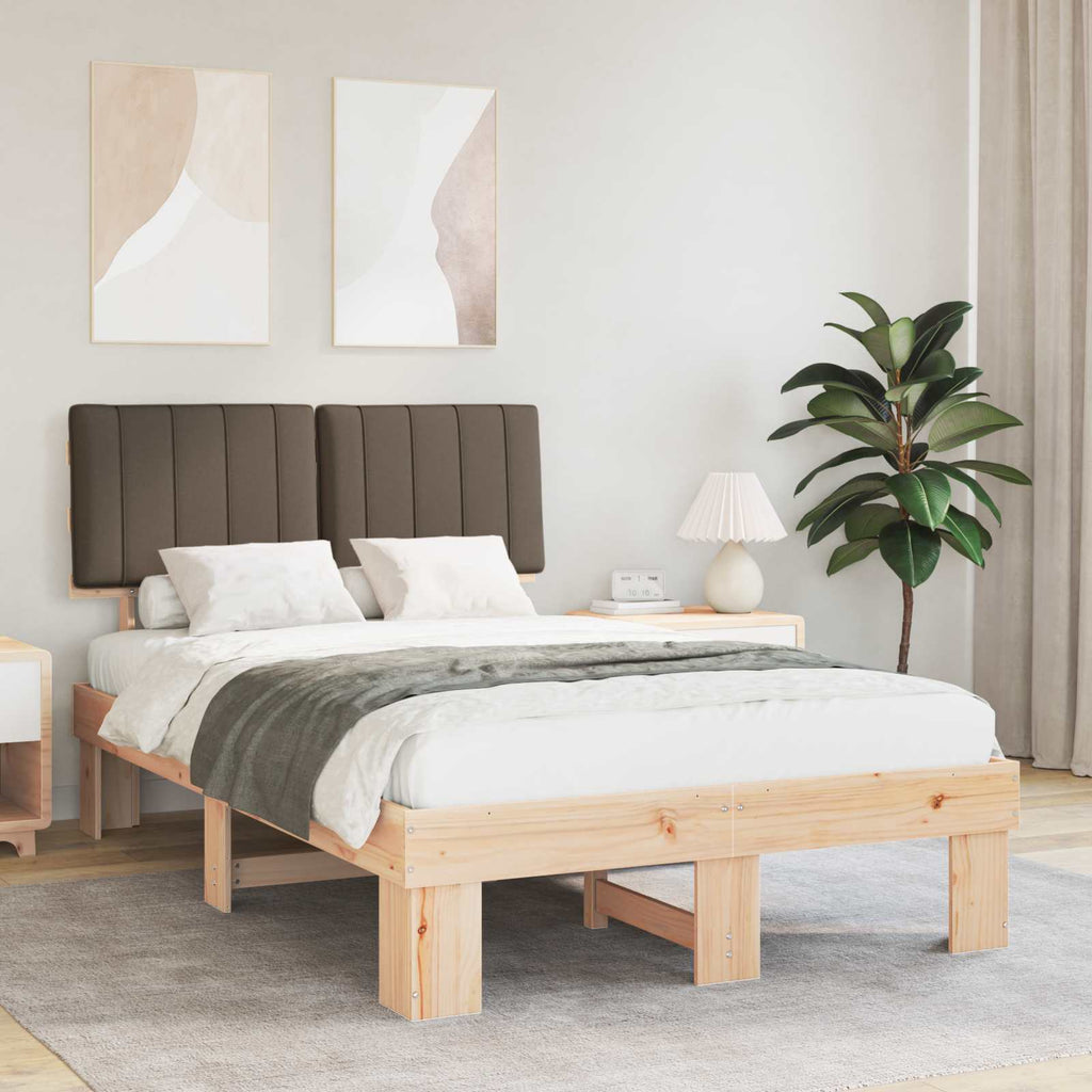 vidaXL Ramka łóżka z tapicerowanym wezgłowiem Ciemnoszary 120 x 190 cm