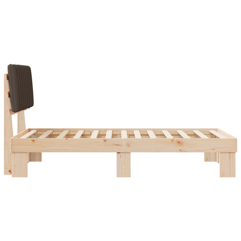 vidaXL Ramka łóżka z tapicerowanym wezgłowiem Ciemnoszary 100 x 200 cm