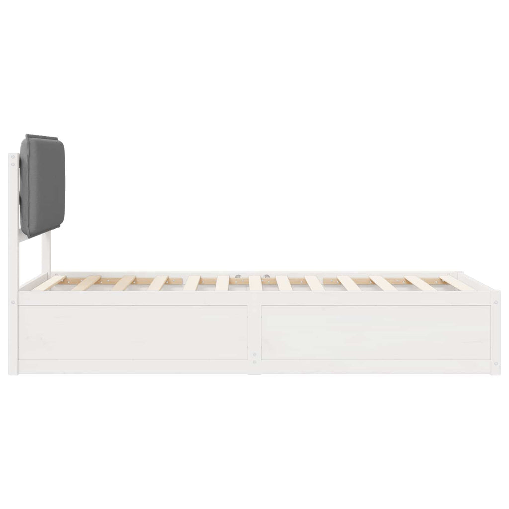 vidaXL Ramka łóżka z tapicerowanym wezgłowiem Jasnoszary 80 x 200 cm