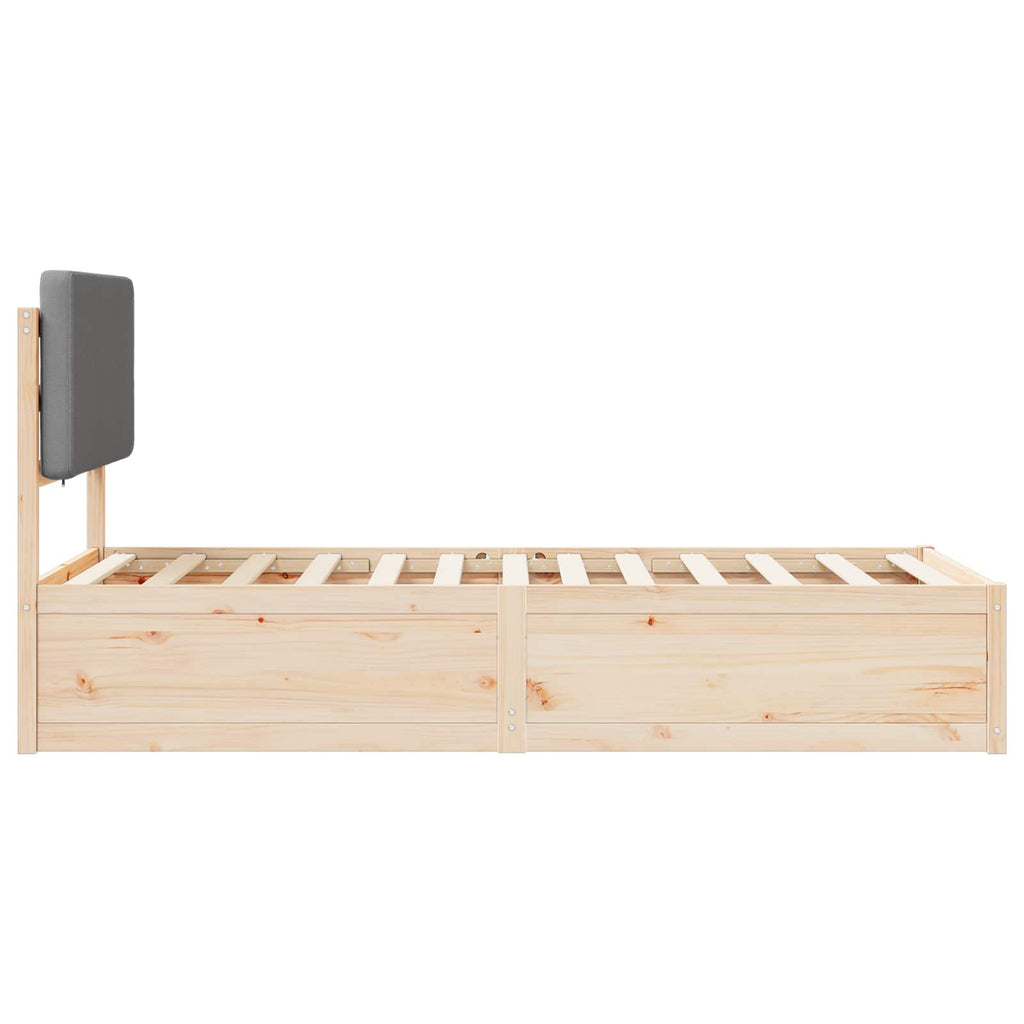vidaXL Ramka łóżka z tapicerowanym wezgłowiem Jasnoszary 80 x 200 cm