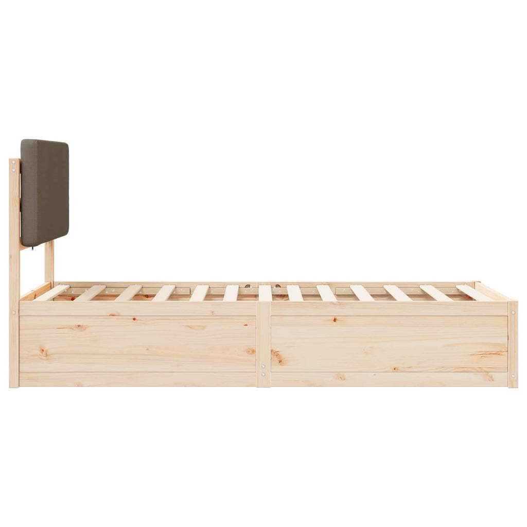 vidaXL Ramka łóżka z tapicerowanym wezgłowiem Ciemnoszary 80 x 200 cm
