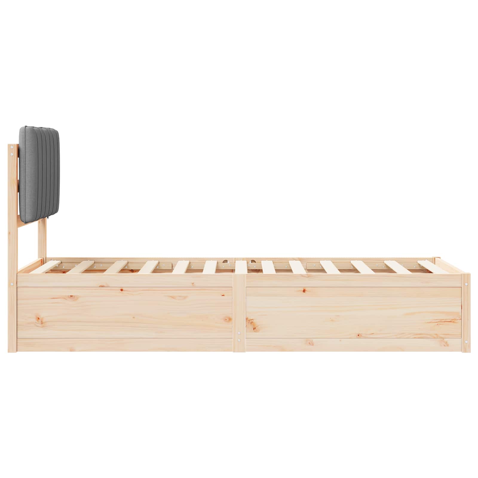vidaXL Ramka łóżka z tapicerowanym wezgłowiem Jasnoszary 80 x 200 cm