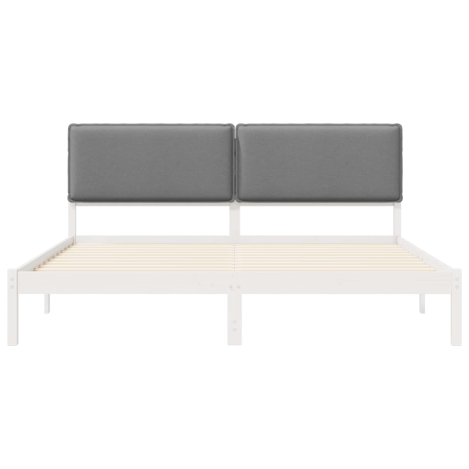 vidaXL Ramka łóżka z tapicerowanym wezgłowiem Jasnoszary 180 x 200 cm
