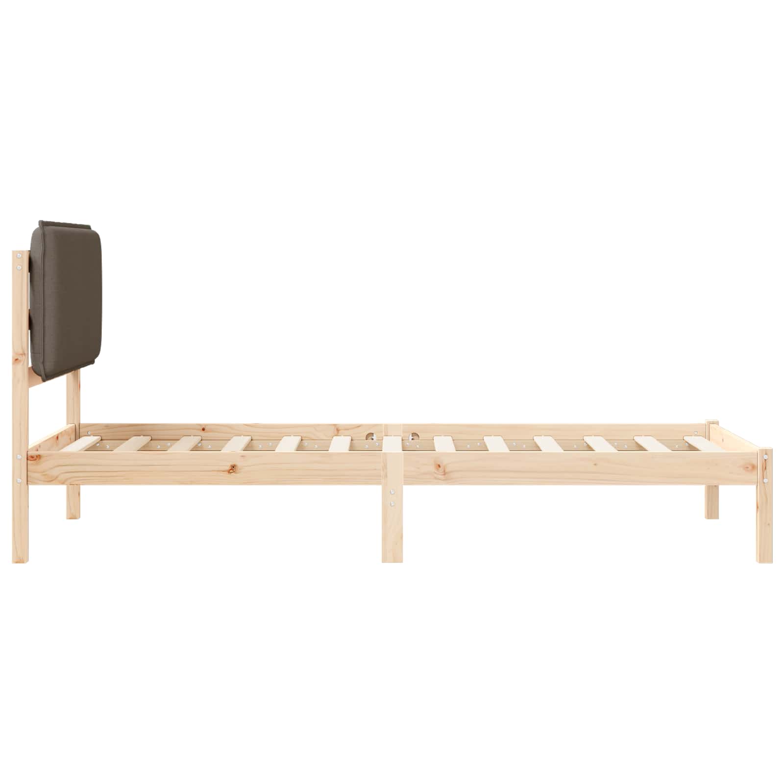 vidaXL Ramka łóżka z tapicerowanym wezgłowiem Ciemnoszary 100 x 200 cm