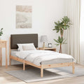 vidaXL Ramka łóżka z tapicerowanym wezgłowiem Ciemnoszary 75 x 190 cm