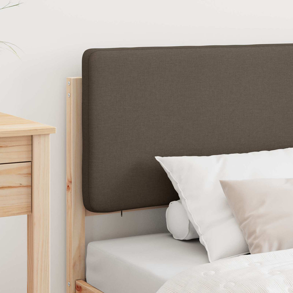 vidaXL Ramka łóżka z tapicerowanym wezgłowiem Ciemnoszary 90 x 200 cm