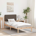 vidaXL Ramka łóżka z tapicerowanym wezgłowiem Ciemnoszary 80 x 200 cm