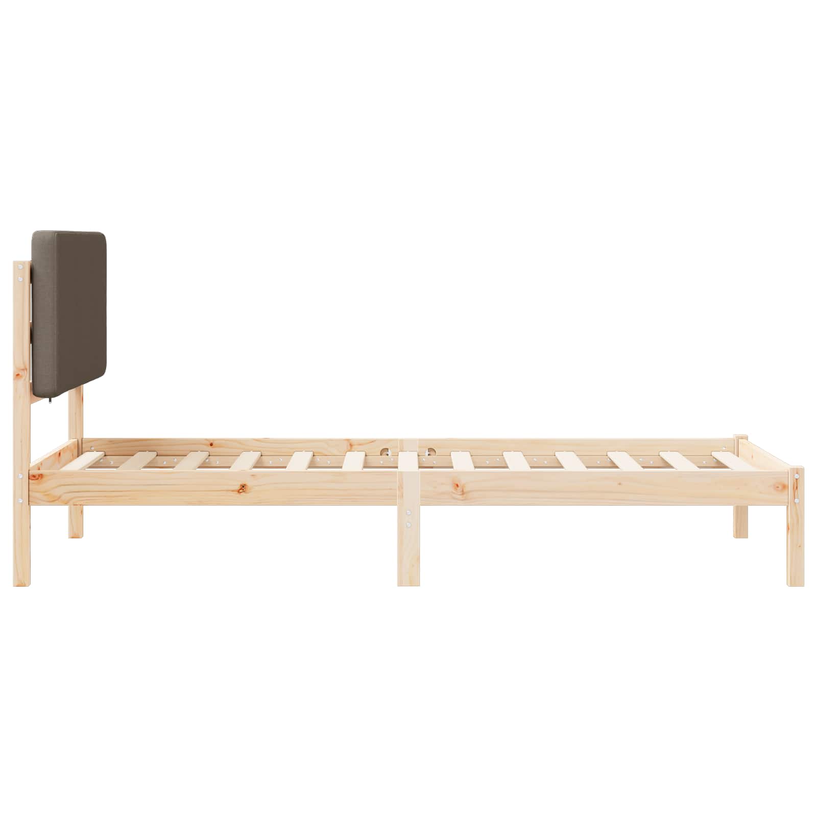 vidaXL Ramka łóżka z tapicerowanym wezgłowiem Ciemnoszary 80 x 200 cm