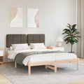 vidaXL Ramka łóżka z tapicerowanym wezgłowiem Ciemnoszary 160 x 200 cm