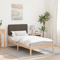 vidaXL Ramka łóżka z tapicerowanym wezgłowiem Ciemnoszary 100 x 200 cm