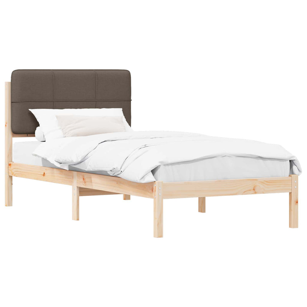 vidaXL Ramka łóżka z tapicerowanym wezgłowiem Ciemnoszary 80 x 200 cm