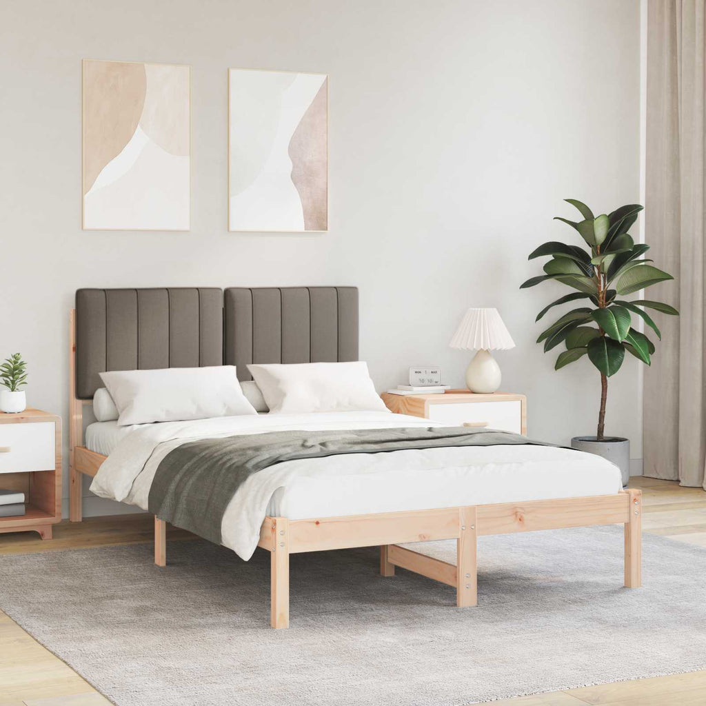 vidaXL Ramka łóżka z tapicerowanym wezgłowiem Ciemnoszary 120 x 190 cm