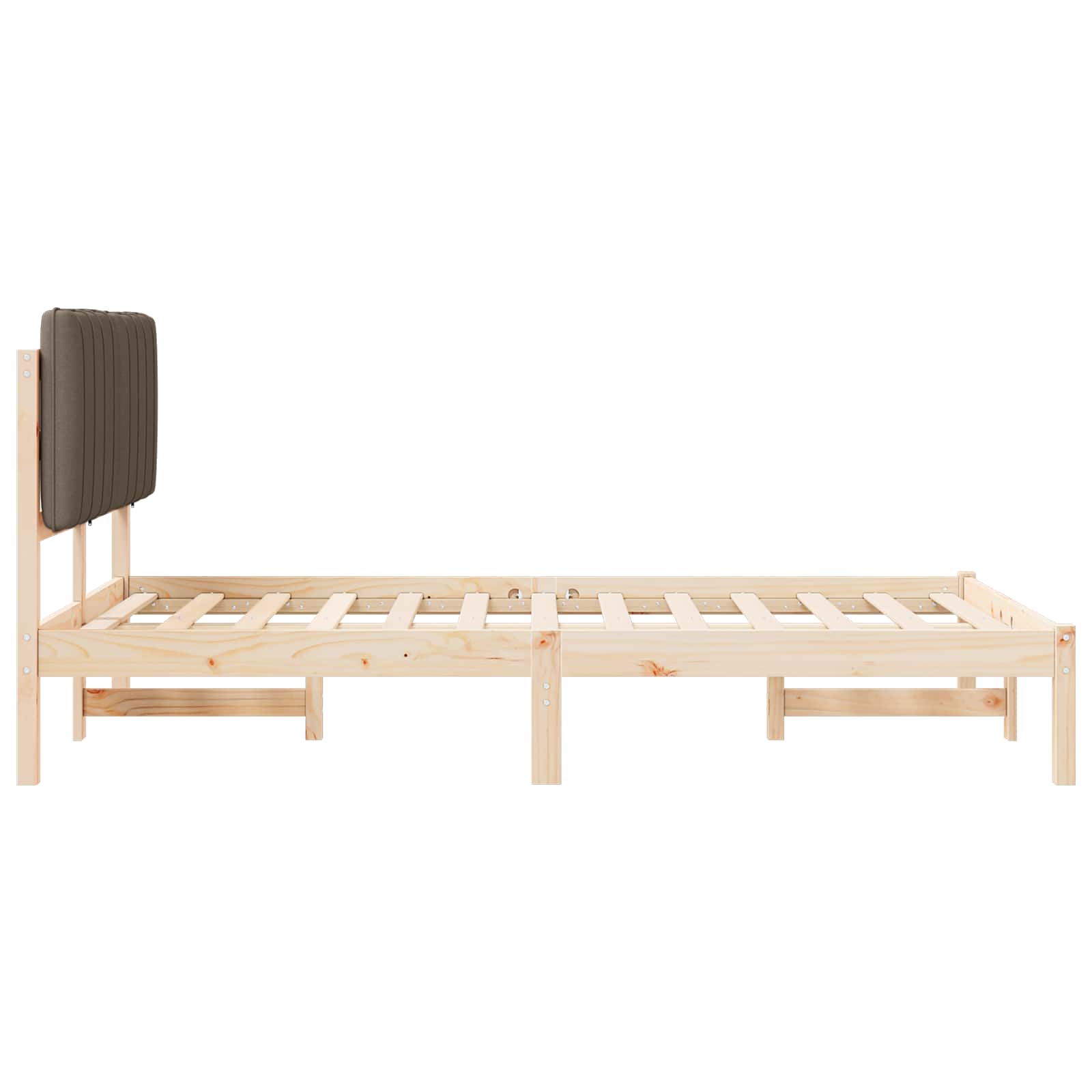 vidaXL Ramka łóżka z tapicerowanym wezgłowiem Ciemnoszary 120 x 190 cm