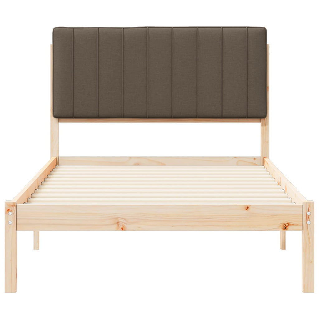 vidaXL Ramka łóżka z tapicerowanym wezgłowiem Ciemnoszary 100 x 200 cm