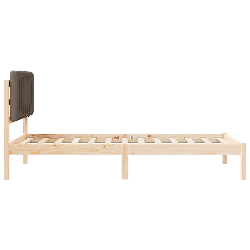 vidaXL Ramka łóżka z tapicerowanym wezgłowiem Ciemnoszary 100 x 200 cm