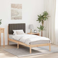 vidaXL Ramka łóżka z tapicerowanym wezgłowiem Ciemnoszary 80 x 200 cm