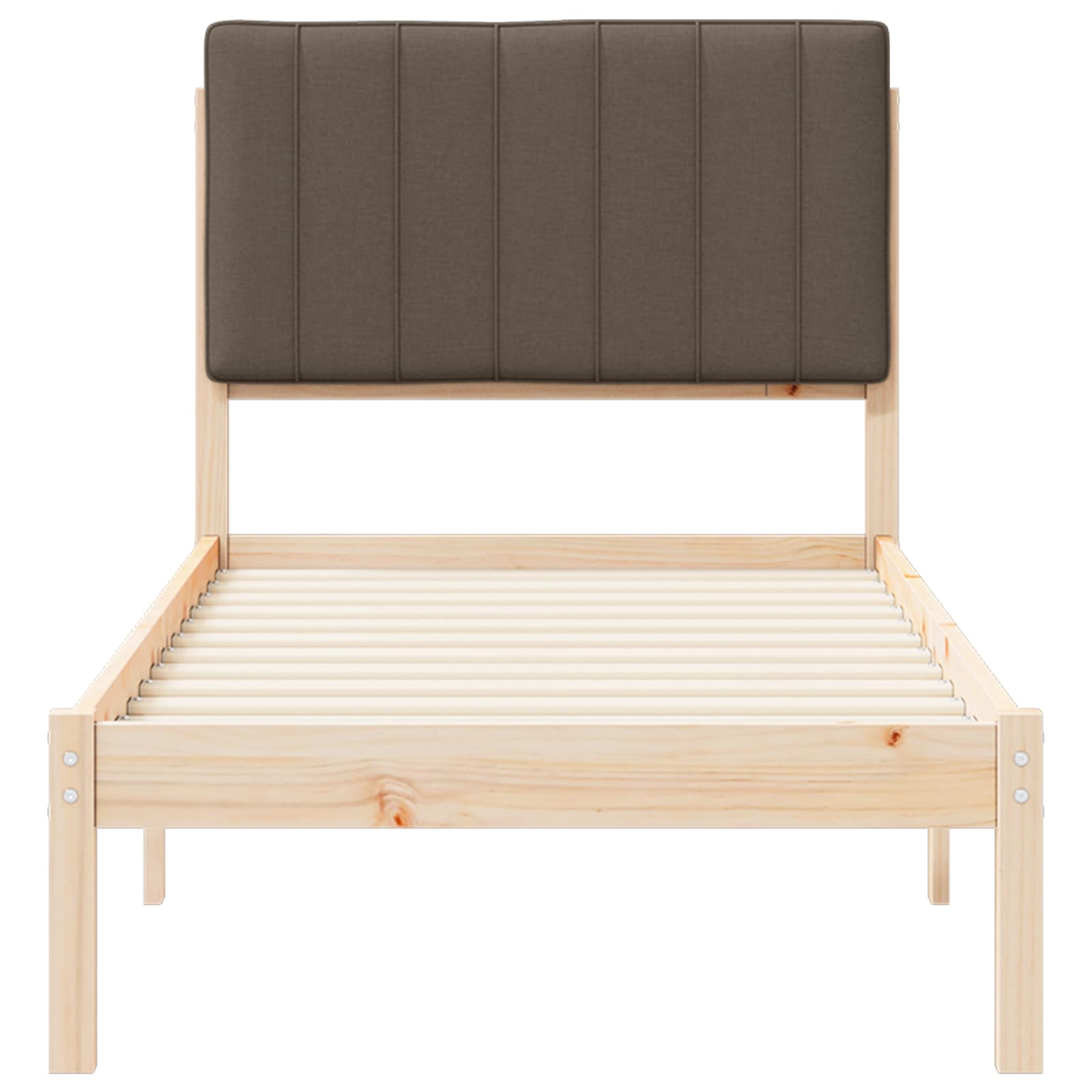 vidaXL Ramka łóżka z tapicerowanym wezgłowiem Ciemnoszary 80 x 200 cm