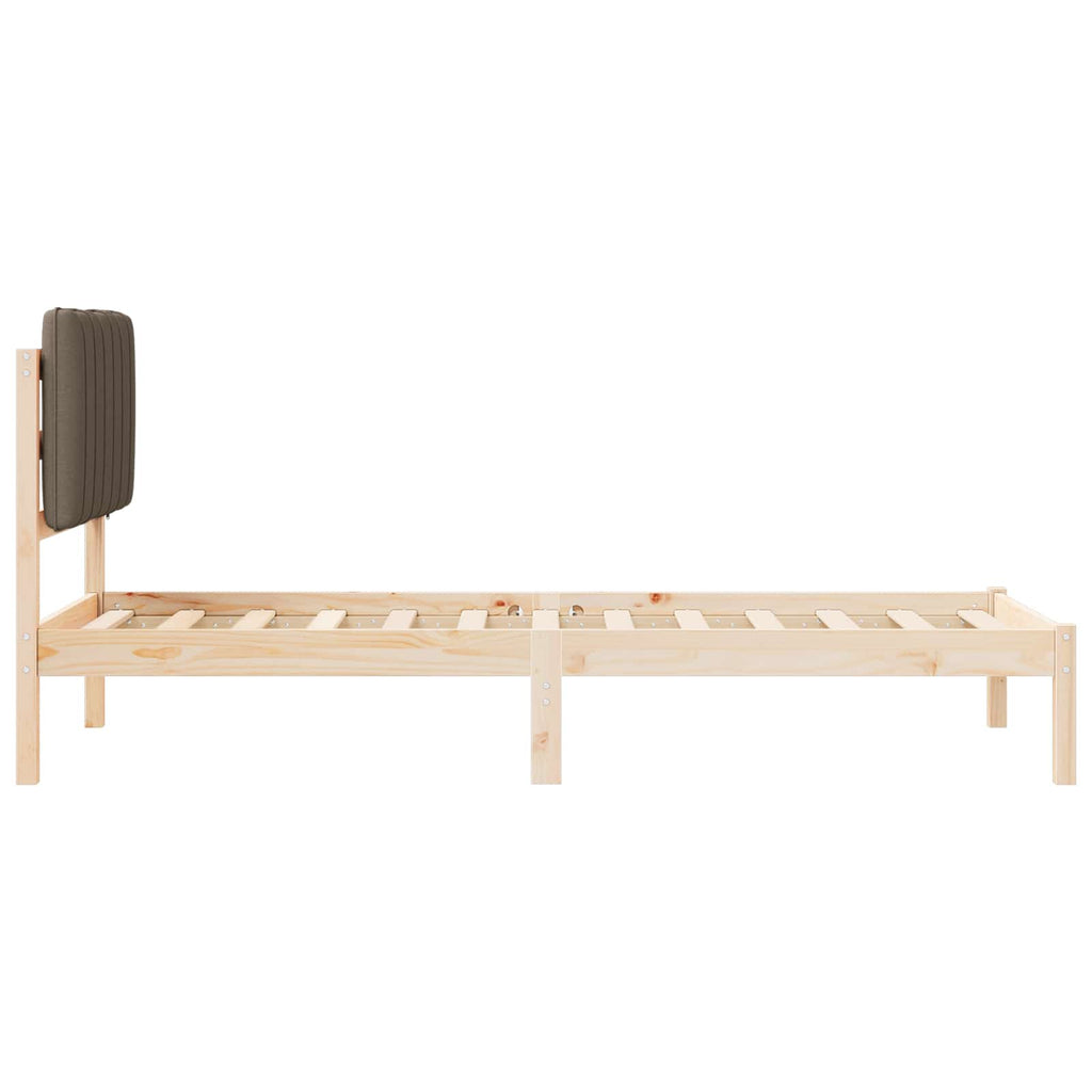 vidaXL Ramka łóżka z tapicerowanym wezgłowiem Ciemnoszary 80 x 200 cm