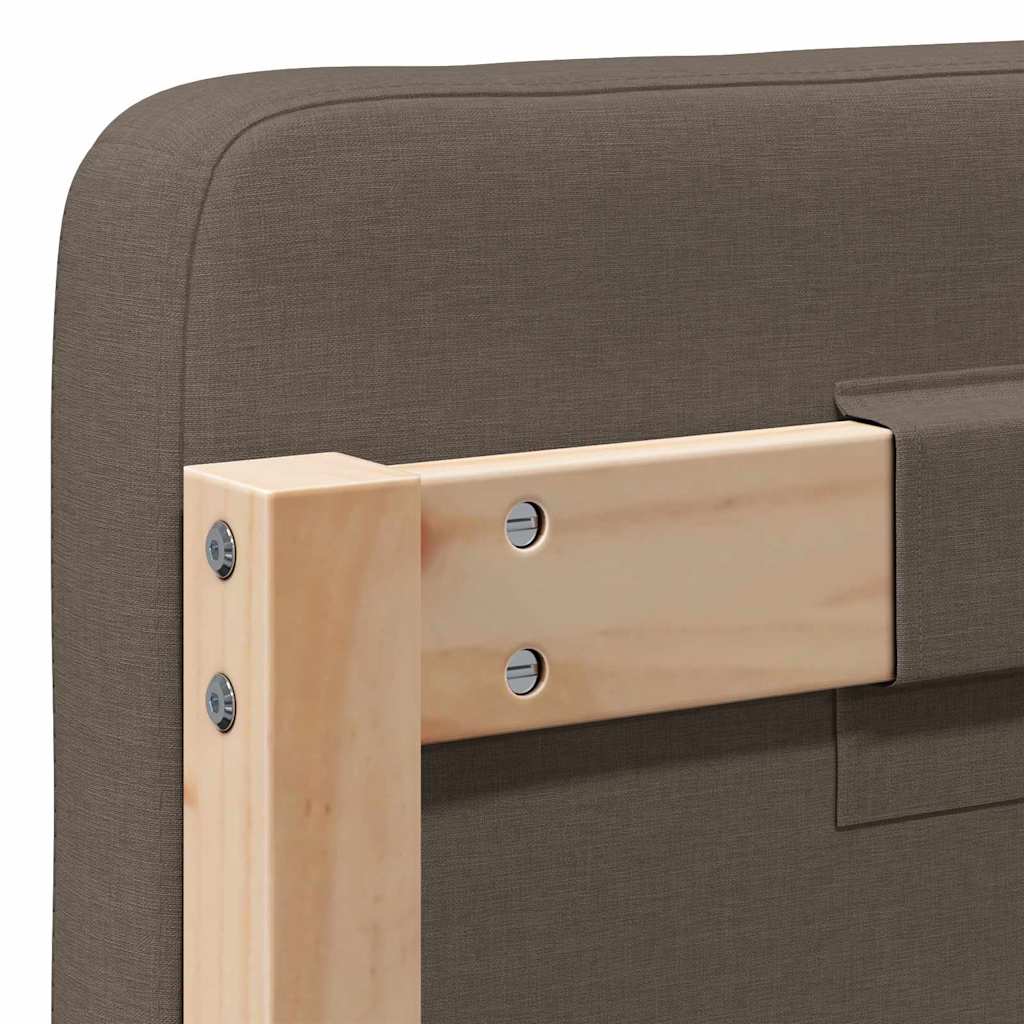 vidaXL Tapicerowane wezgłowie Z zagłówkiem Brązowy i Taupe 160 cm