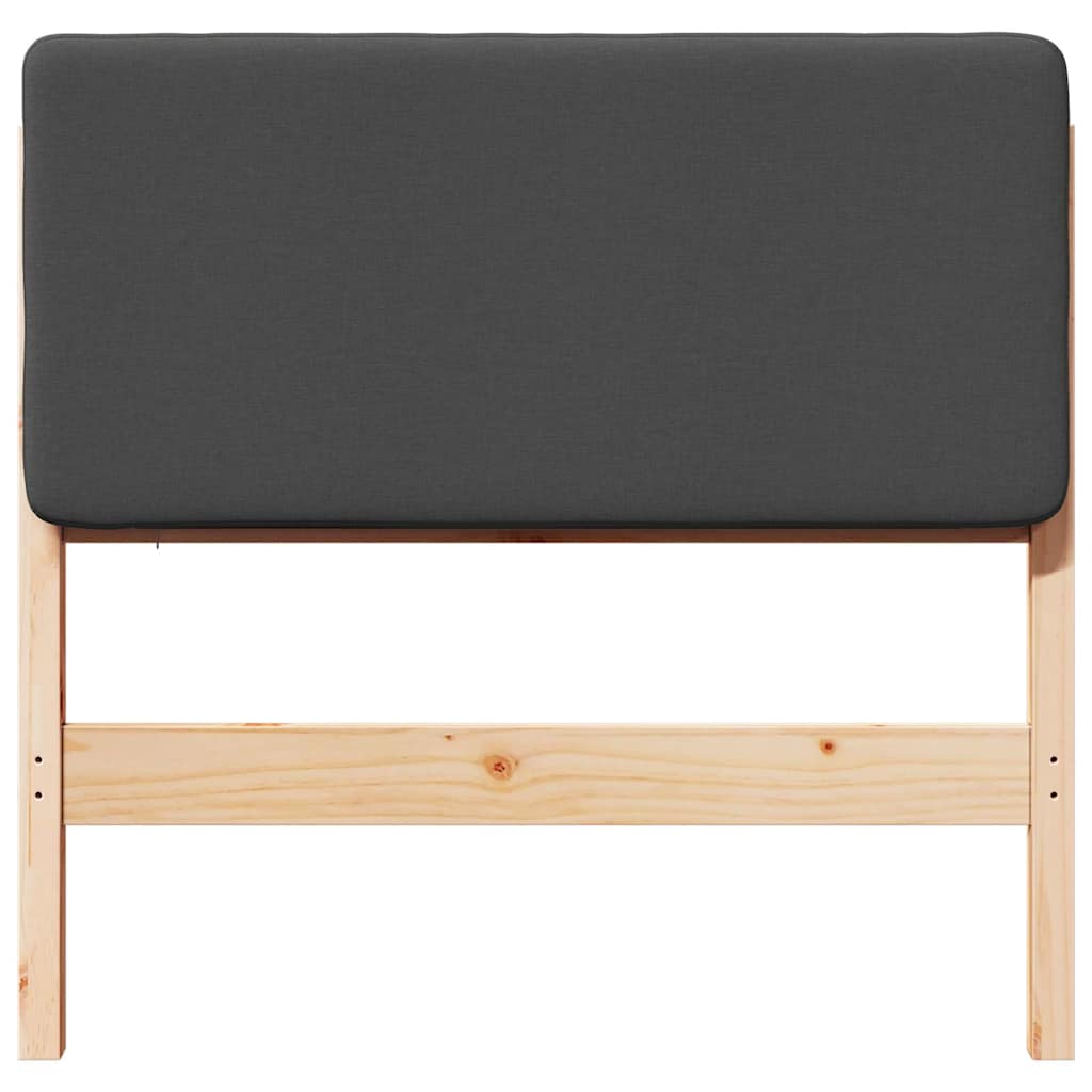 vidaXL Tapicerowane wezgłowie Z zagłówkiem Brązowy i ciemnoszary 75 cm