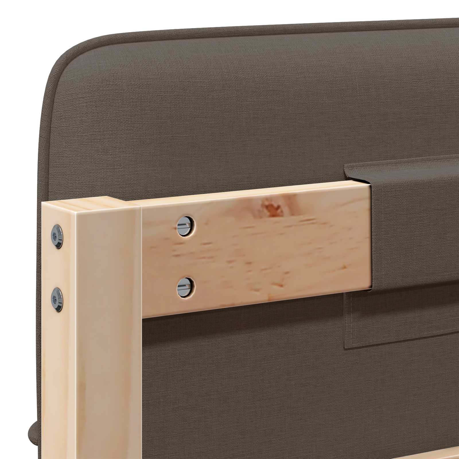 vidaXL Tapicerowane wezgłowie Z zagłówkiem Brązowy i Taupe 80 cm