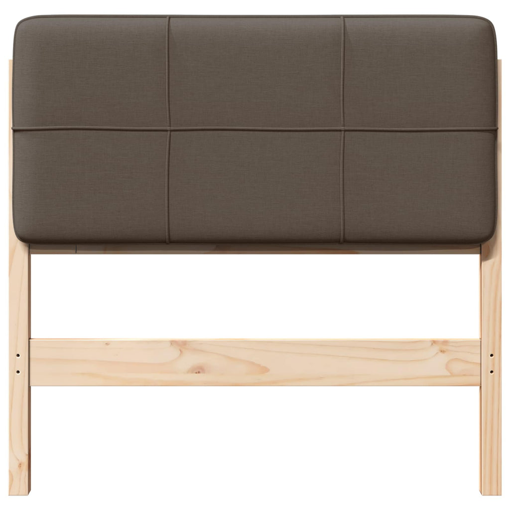 vidaXL Tapicerowane wezgłowie Z zagłówkiem Brązowy i Taupe 80 cm