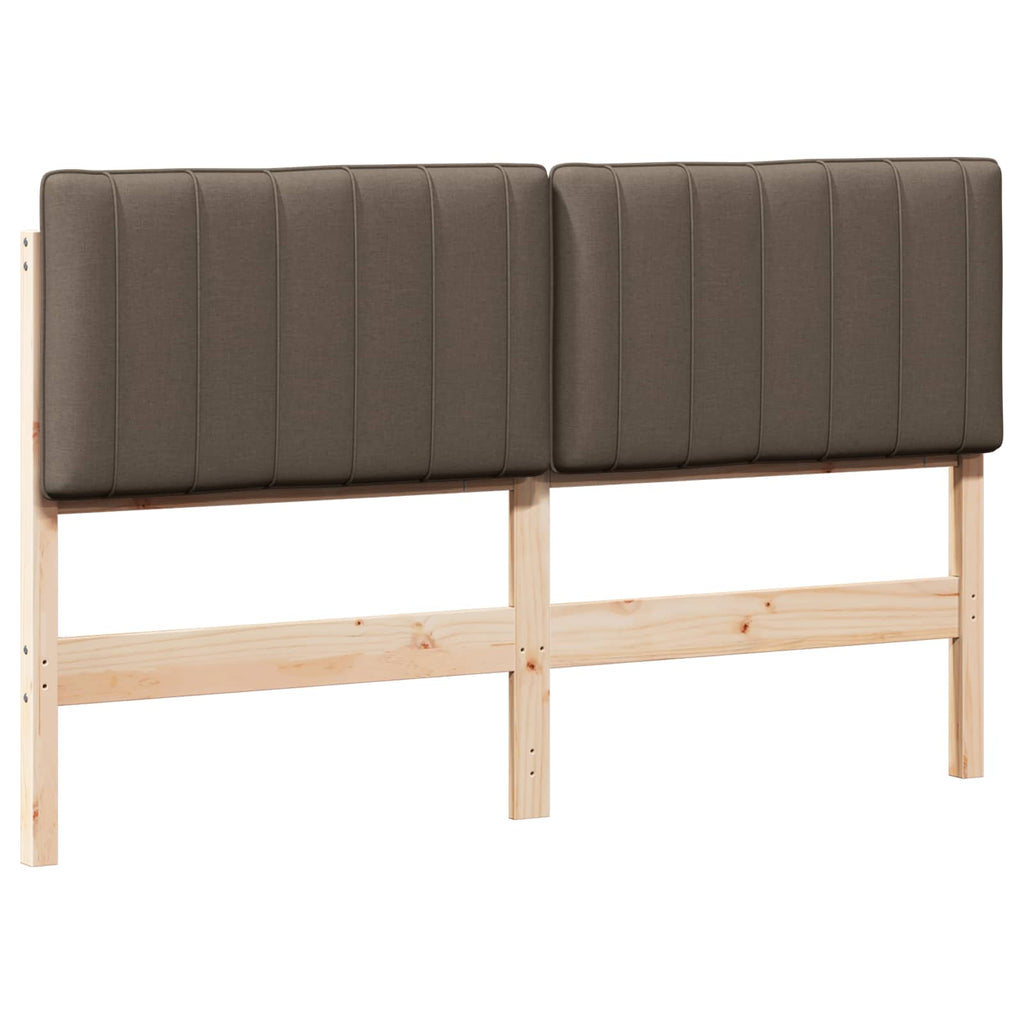 vidaXL Tapicerowane wezgłowie Z zagłówkiem Brązowy i Taupe 150 cm