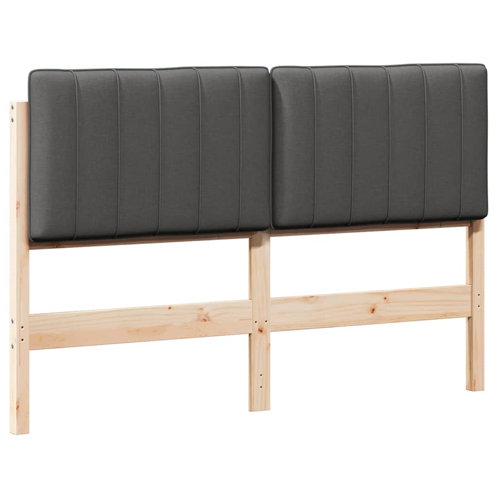 vidaXL Tapicerowane wezgłowie Brązowy i ciemnoszary 140 cm