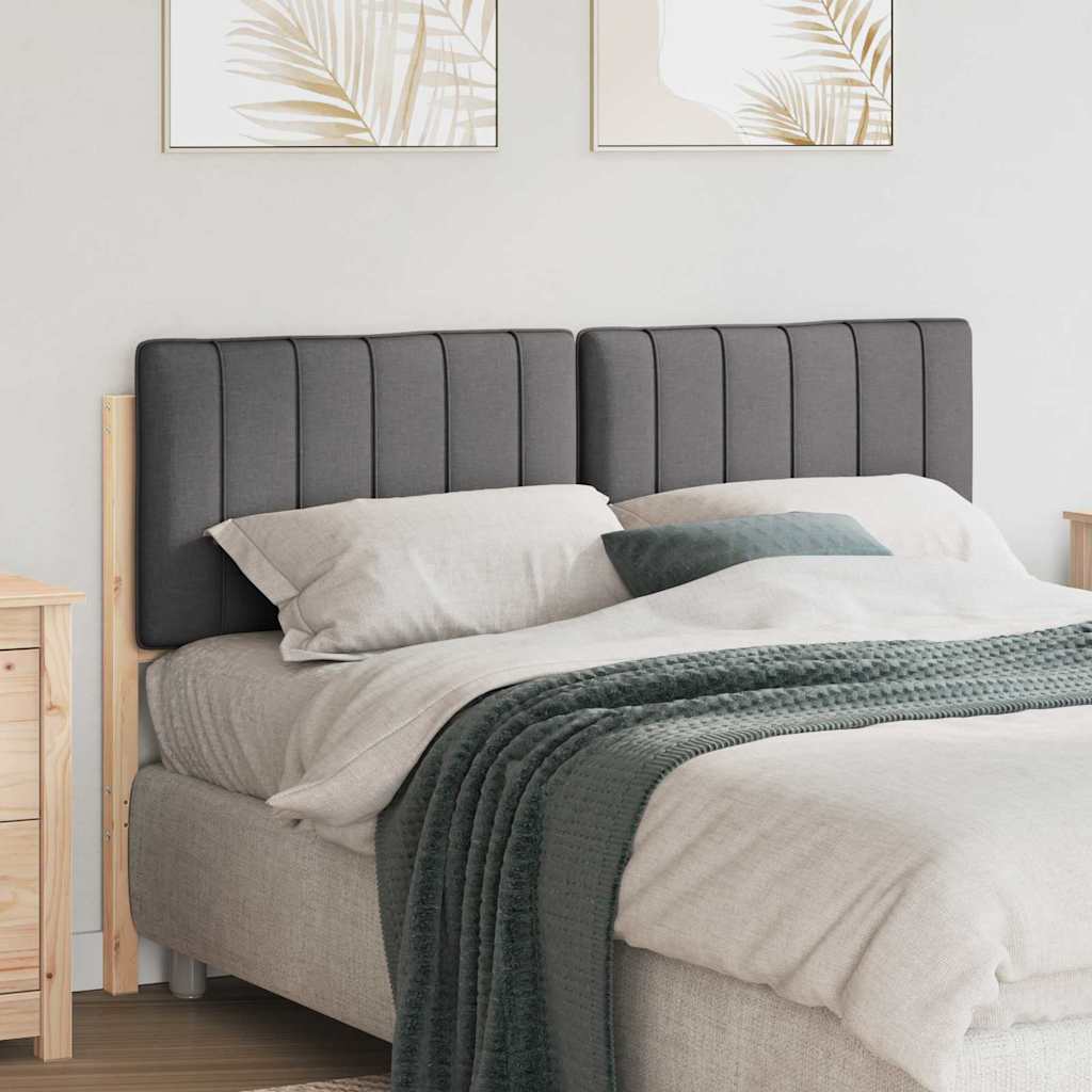 vidaXL Tapicerowane wezgłowie Brązowy i ciemnoszary 135 cm