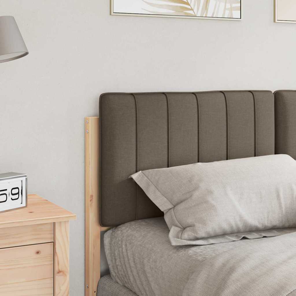 vidaXL Tapicerowane wezgłowie Z zagłówkiem Brązowy i Taupe 135 cm