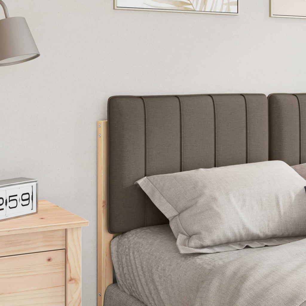 vidaXL Tapicerowane wezgłowie Z zagłówkiem Brązowy i Taupe 120 cm