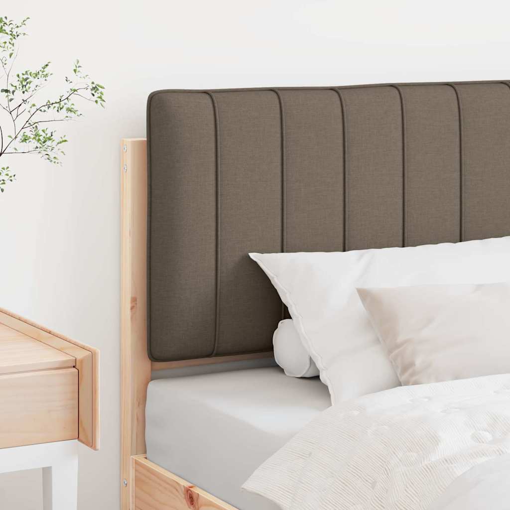 vidaXL Tapicerowane wezgłowie Z zagłówkiem Brązowy i Taupe 90 cm