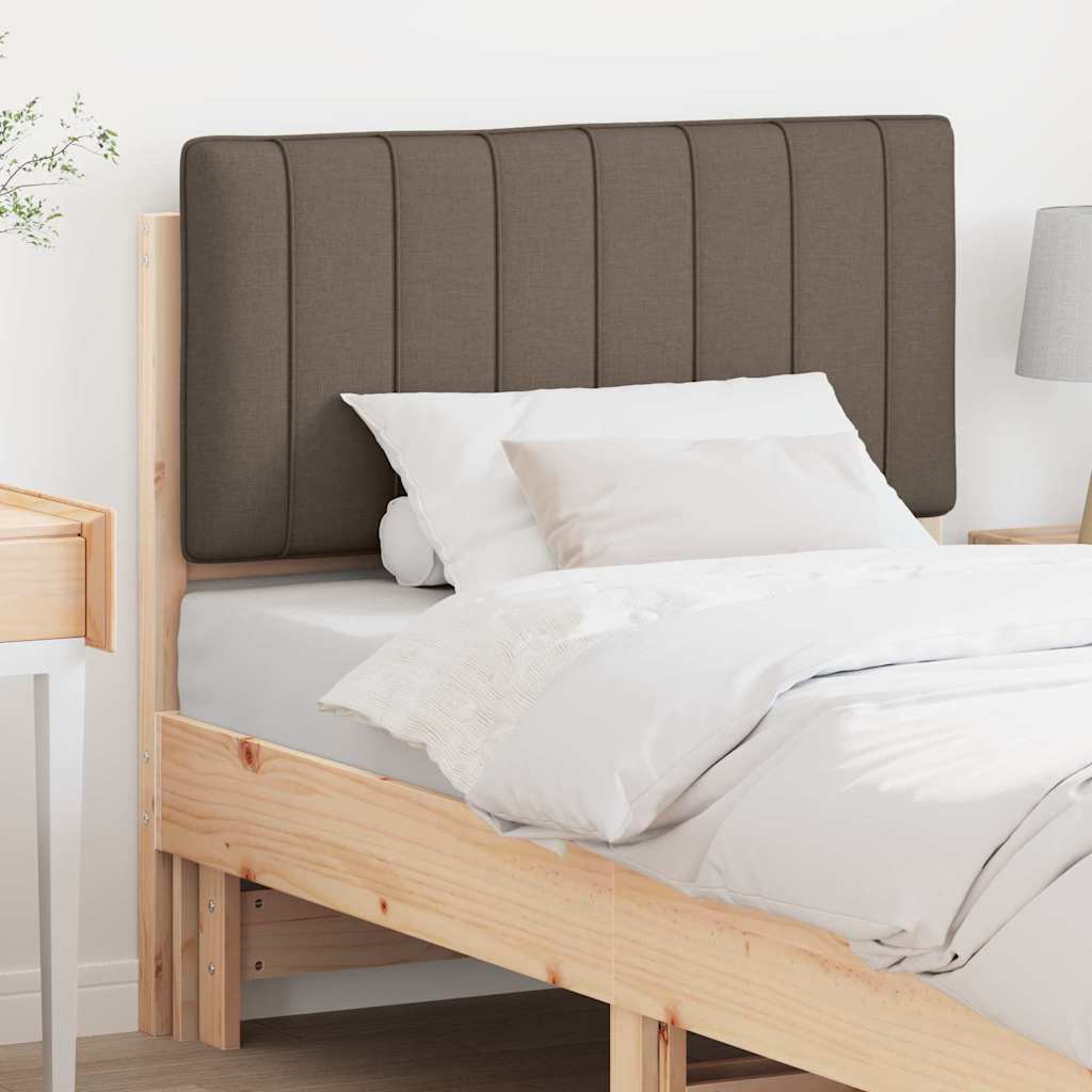 vidaXL Tapicerowane wezgłowie Z zagłówkiem Brązowy i Taupe 90 cm