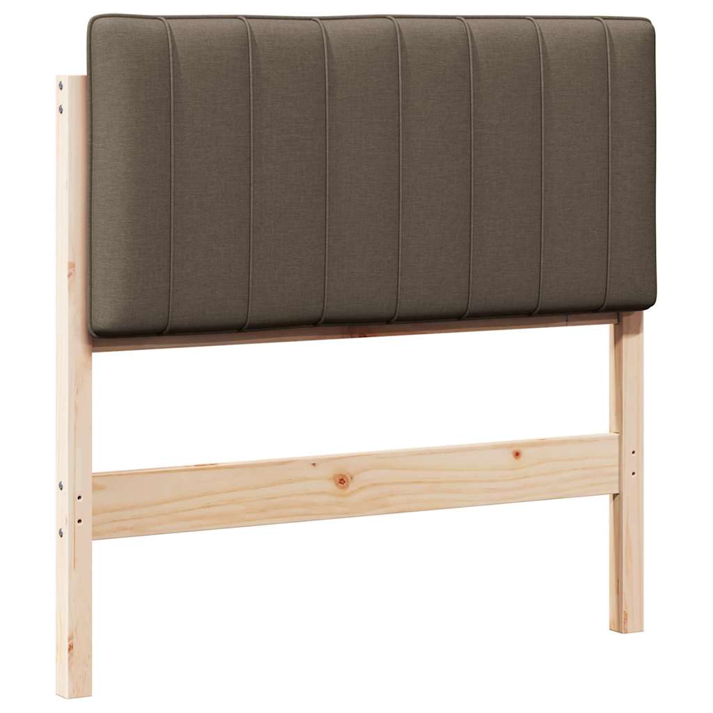 vidaXL Tapicerowane wezgłowie Z zagłówkiem Brązowy i Taupe 90 cm