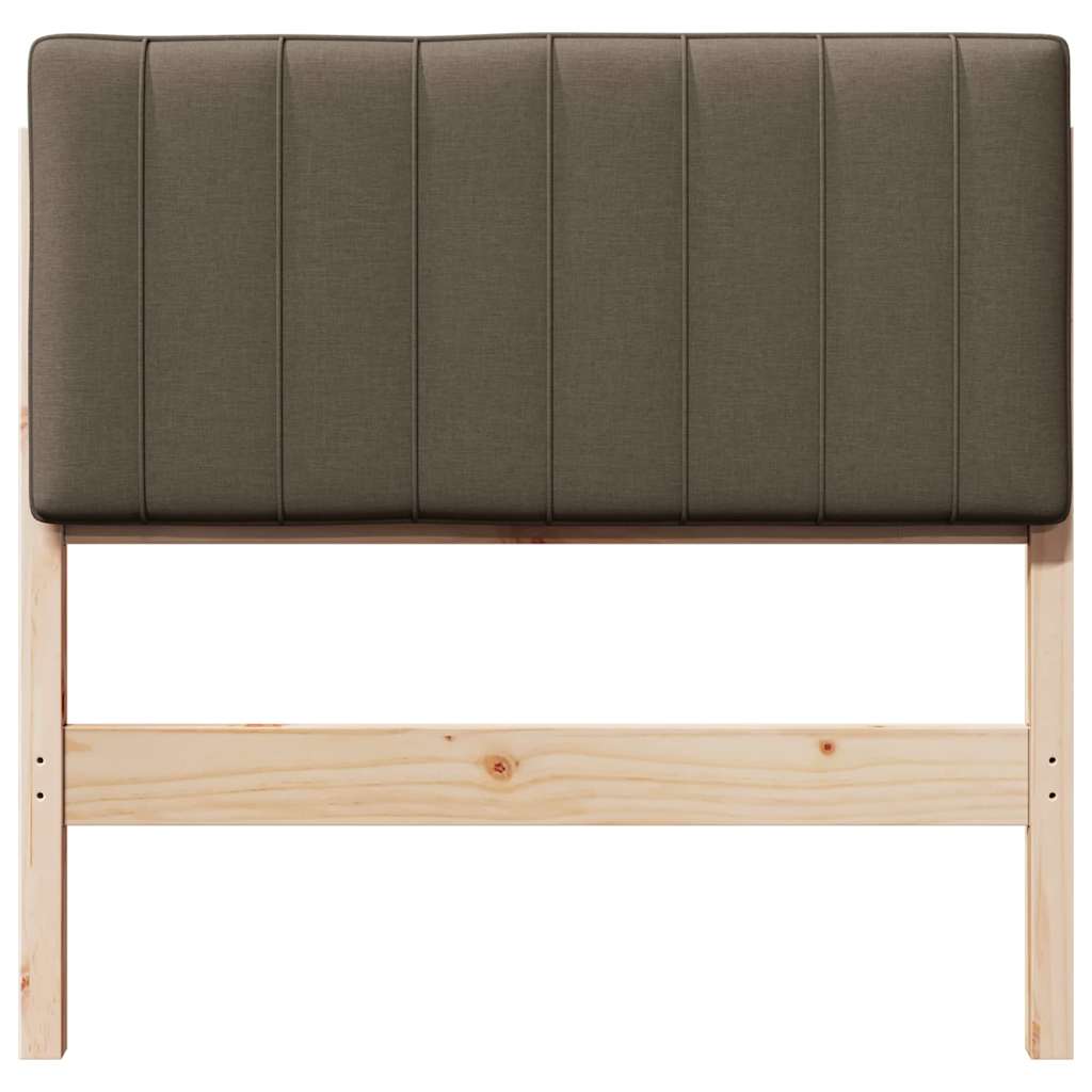 vidaXL Tapicerowane wezgłowie Z zagłówkiem Brązowy i Taupe 90 cm