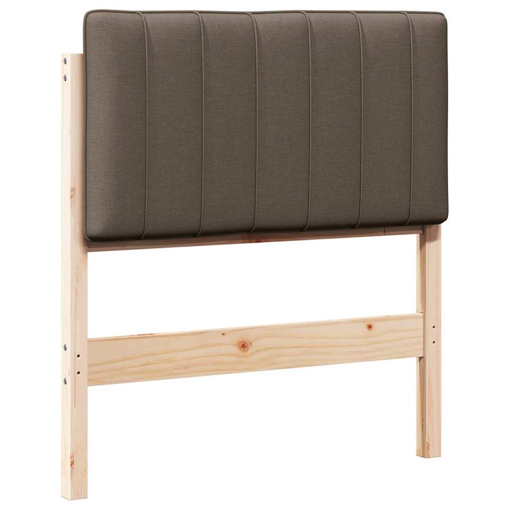 vidaXL Tapicerowane wezgłowie Z zagłówkiem Brązowy i Taupe 80 cm