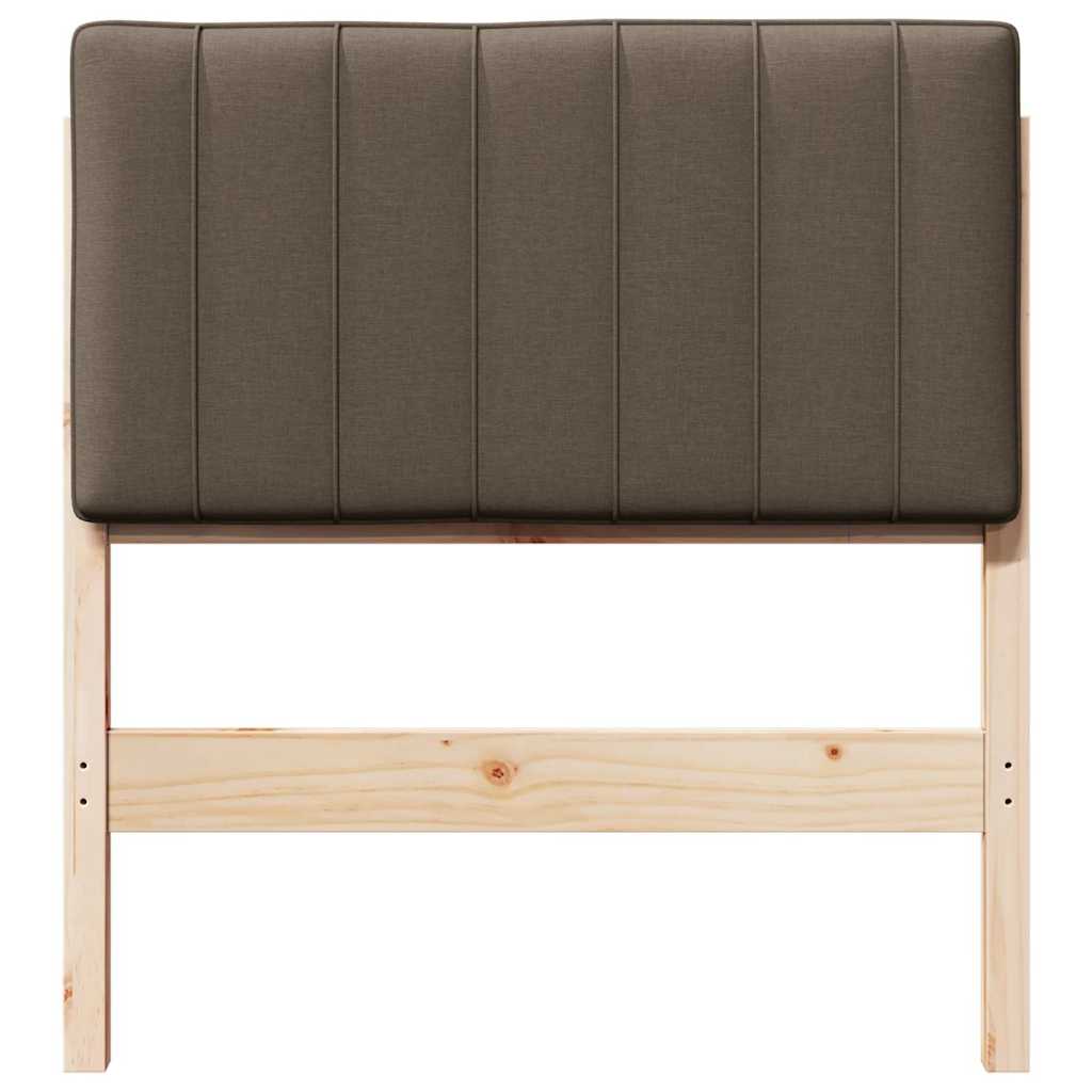 vidaXL Tapicerowane wezgłowie Z zagłówkiem Brązowy i Taupe 80 cm