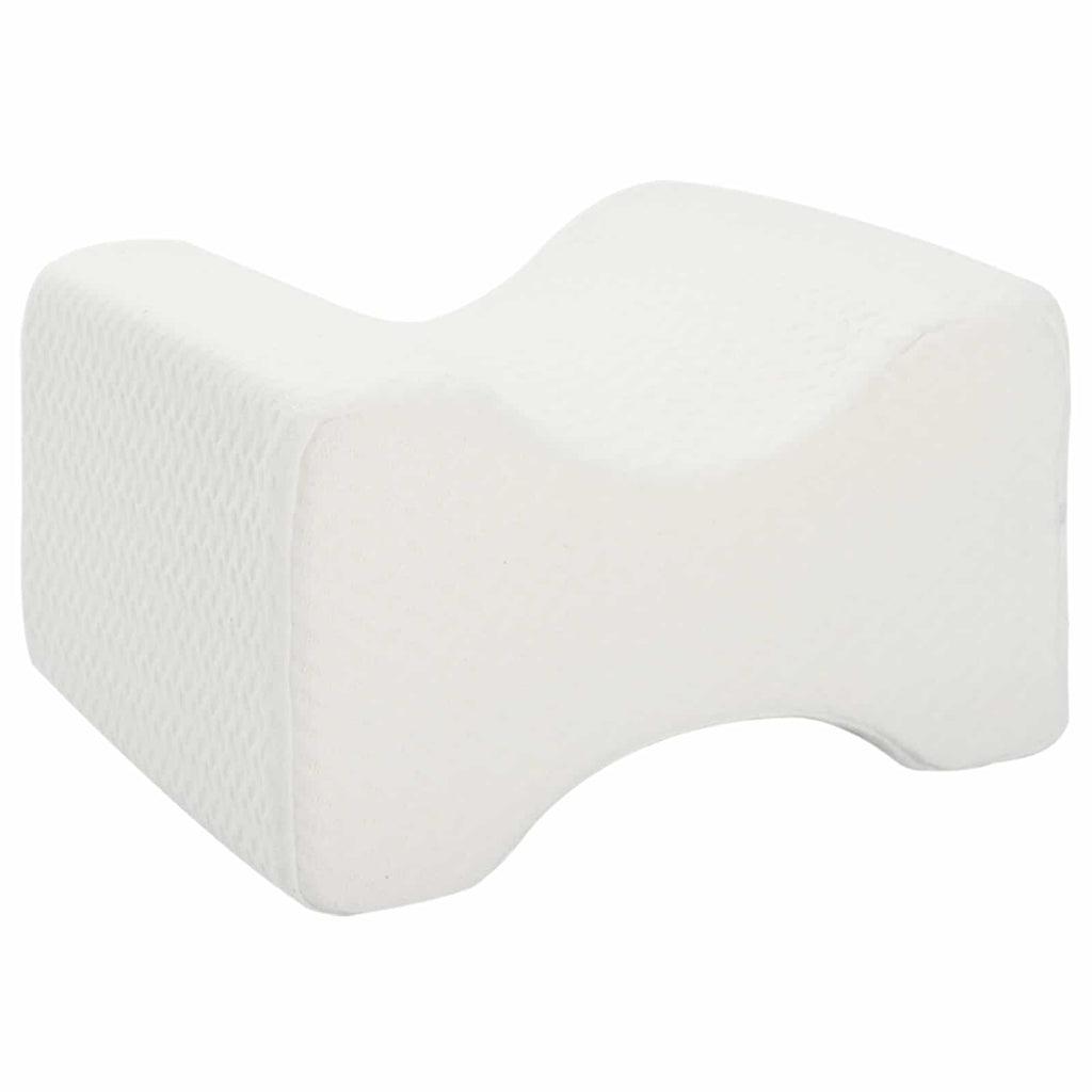 vidaXL Knee Pillow Biały Pianka z pamięcią i poliester