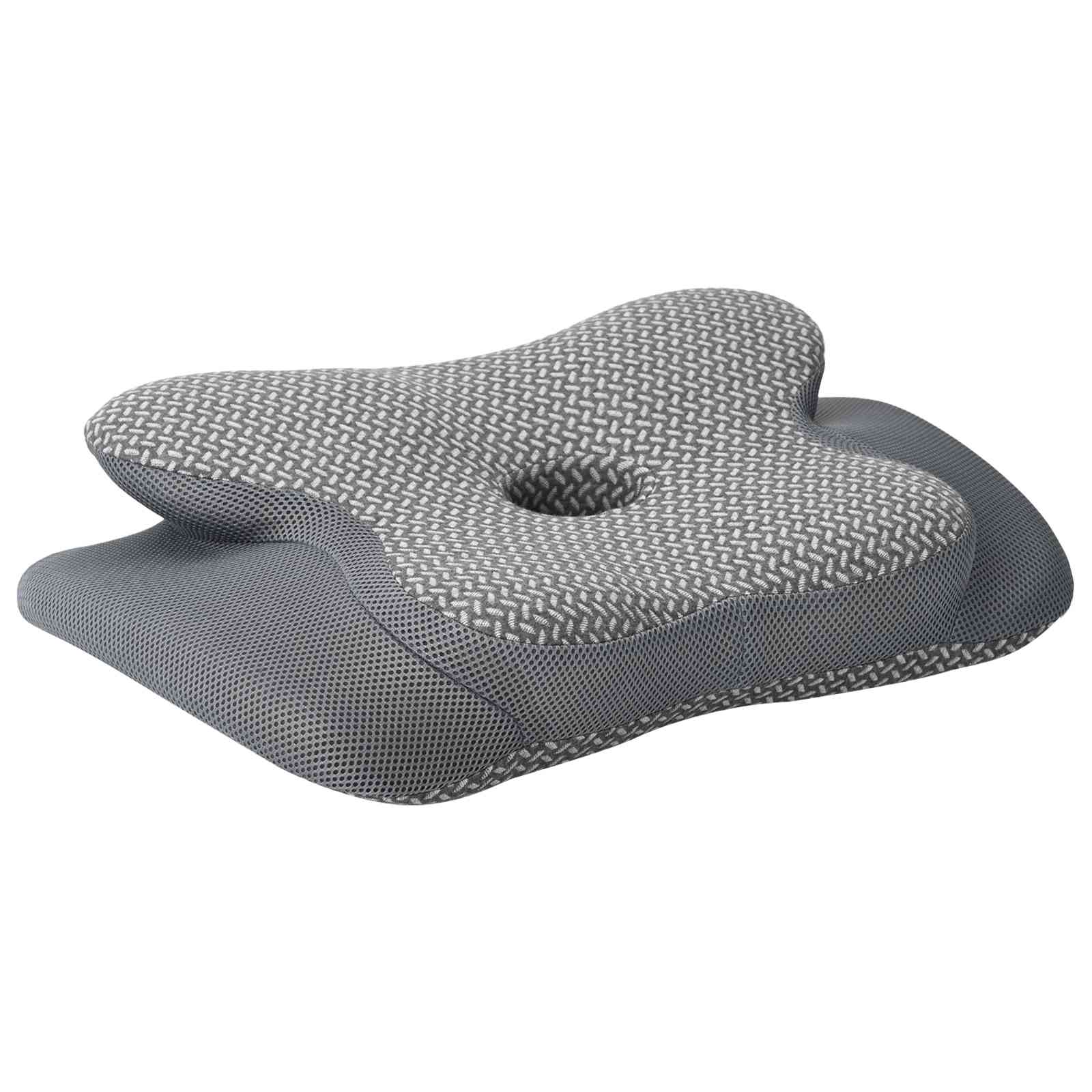 vidaXL Poduszka na szyję Szary Pianka z pamięcią 58 x 38 x 12 cm