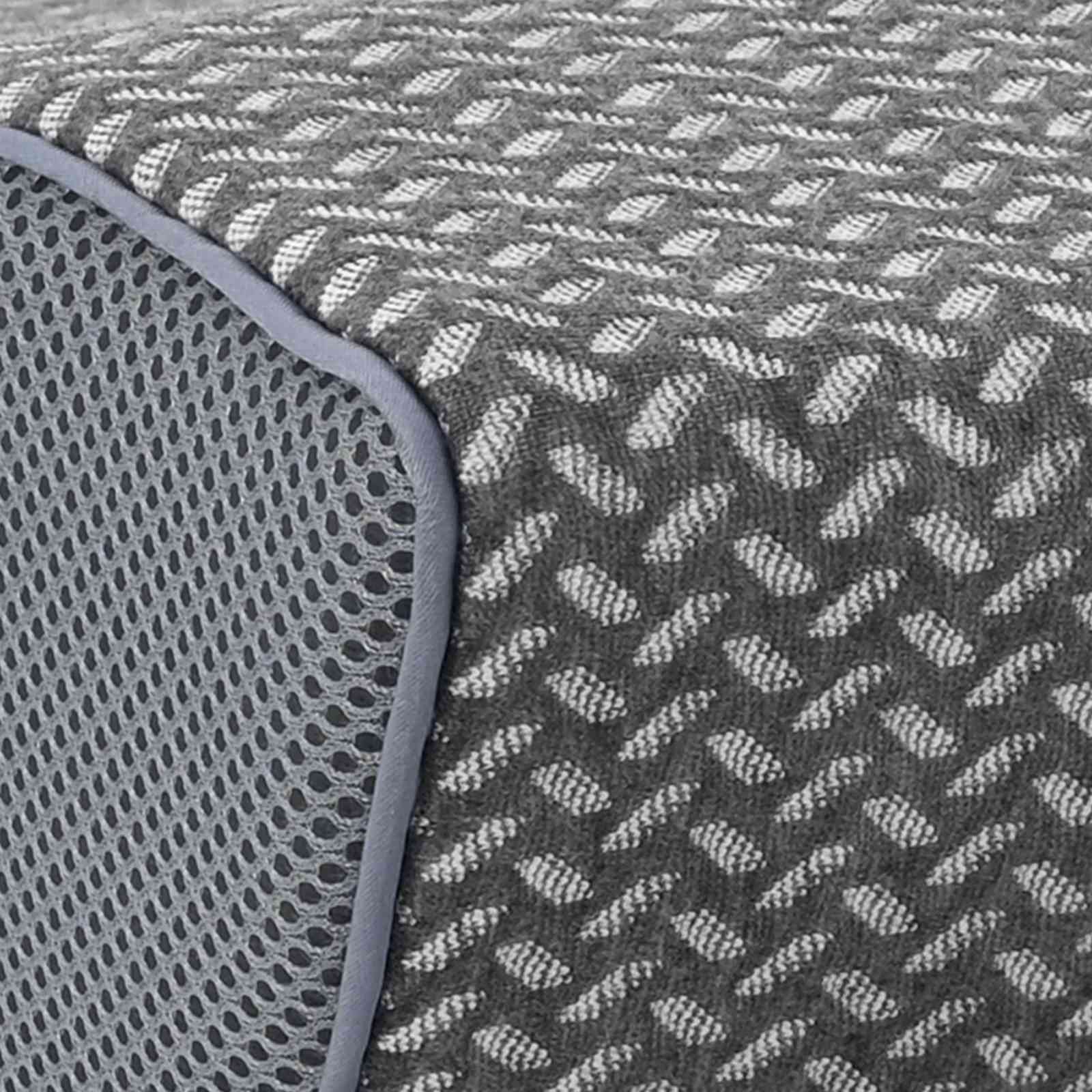 vidaXL Poduszka z poduszką Szary 60 x 34 x 11 cm Poliester