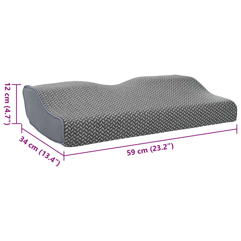 vidaXL Poduszka z poduszką Szary 60 x 34 x 11 cm Poliester